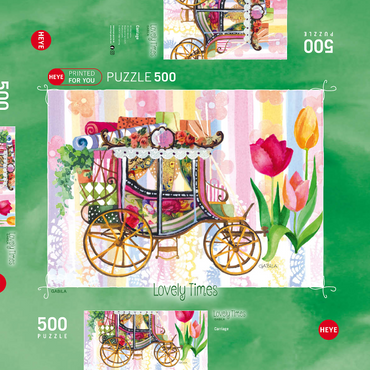 Darstellung des Puzzle Motivs Carriage - Gabila - Lovely Times 500 Puzzle Schachtel 3D Modell