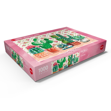 Darstellung des Puzzle Motivs Cactus Family - Gabila - Lovely Times 1000 Puzzle Schachtel Ansicht1