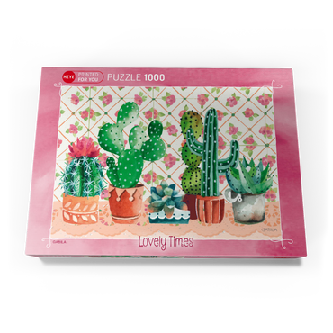 Darstellung des Puzzle Motivs Cactus Family - Gabila - Lovely Times 1000 Puzzle Schachtel Ansicht3