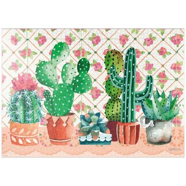 Darstellung des Puzzle Motivs puzzleplate Cactus Family - Gabila - Lovely Times 1000 Puzzle