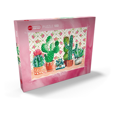 Darstellung des Puzzle Motivs Cactus Family 100 Puzzle Schachtel Ansicht2