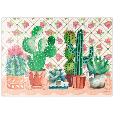 Darstellung des Puzzle Motivs puzzleplate Cactus Family 200 Puzzle