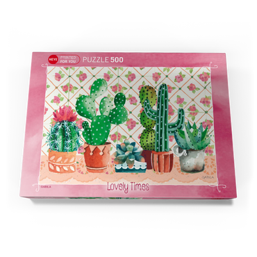 Darstellung des Puzzle Motivs Cactus Family - Gabila - Lovely Times 500 Puzzle Schachtel Ansicht3