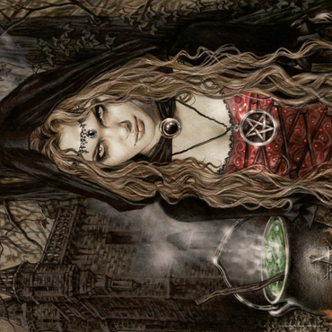 Darstellung des Puzzle Motivs Witch - Victoria Francés - Favole 1000 Puzzle 3D Modell