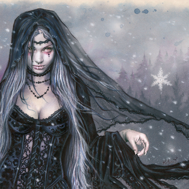 Darstellung des Puzzle Motivs Snowflake - Victoria Francés - Favole 1000 Puzzle 3D Modell