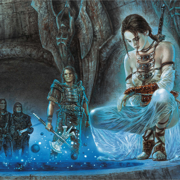 Darstellung des Puzzle Motivs Meditation - Luis Royo - Fantasies 1000 Puzzle 3D Modell