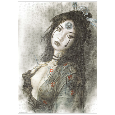 Darstellung des Puzzle Motivs puzzleplate Sadness - Luis Royo - Dead Moon 500 Puzzle