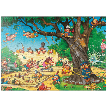 Darstellung des Puzzle Motivs puzzleplate Playground - Jean-Jacques Loup - Cartoon Classics 1000 Puzzle