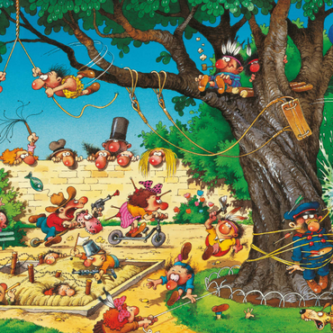 Darstellung des Puzzle Motivs Playground - Jean-Jacques Loup - Cartoon Classics 1000 Puzzle 3D Modell