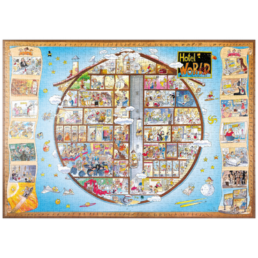 Darstellung des Puzzle Motivs puzzleplate Hotel World - Hugo Prades 1000 Puzzle