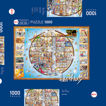 Darstellung des Puzzle Motivs Hotel World - Hugo Prades 1000 Puzzle Schachtel 3D Modell
