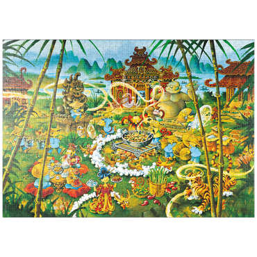 Darstellung des Puzzle Motivs puzzleplate Peking Duck - Michael Ryba - Cartoon Classics 1000 Puzzle