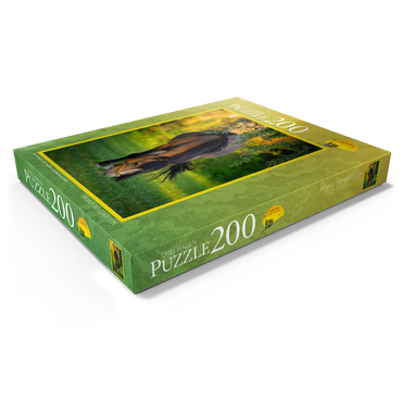 Darstellung des Puzzle Motivs Pony im Garten 200 Puzzle Schachtel Ansicht1