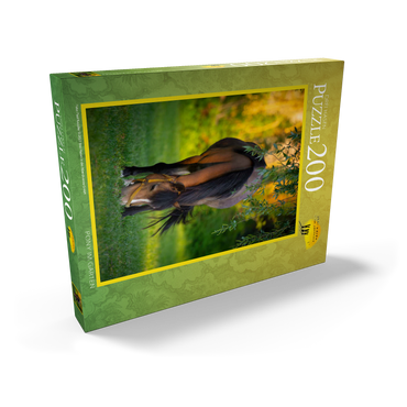 Darstellung des Puzzle Motivs Pony im Garten 200 Puzzle Schachtel Ansicht2