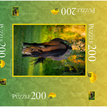 Darstellung des Puzzle Motivs Pony im Garten 200 Puzzle Schachtel 3D Modell