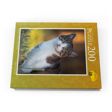 Darstellung des Puzzle Motivs Minka im Tau 200 Puzzle Schachtel Ansicht3