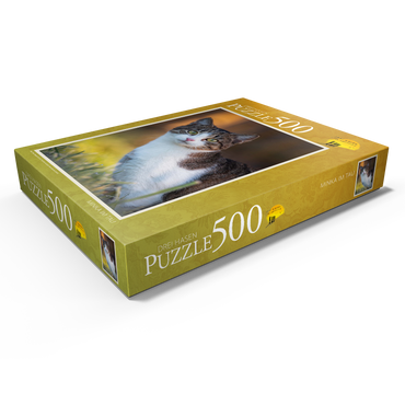 Darstellung des Puzzle Motivs Minka im Tau 500 Puzzle Schachtel Ansicht1