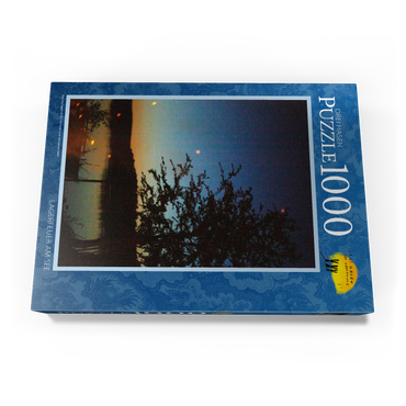 Darstellung des Puzzle Motivs Lagerfeuer am See 1000 Puzzle Schachtel Ansicht3