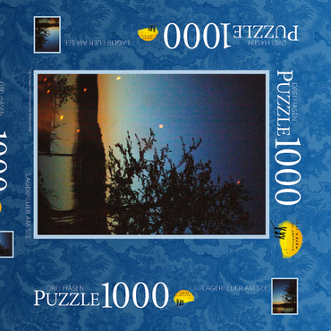 Darstellung des Puzzle Motivs Lagerfeuer am See 1000 Puzzle Schachtel 3D Modell