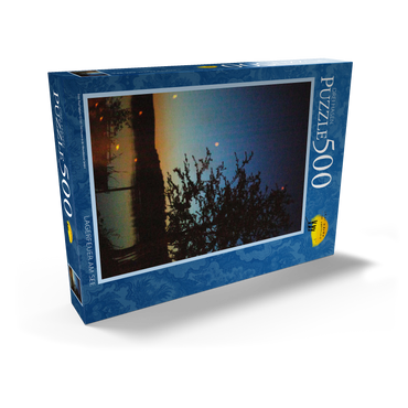 Darstellung des Puzzle Motivs Lagerfeuer am See 500 Puzzle Schachtel Ansicht2