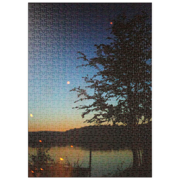 Darstellung des Puzzle Motivs puzzleplate Lagerfeuer am See 500 Puzzle