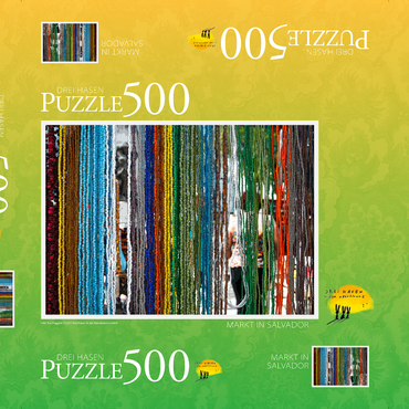Darstellung des Puzzle Motivs Markt in Salvador 500 Puzzle Schachtel 3D Modell