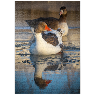 Darstellung des Puzzle Motivs puzzleplate Hybridgans 1000 Puzzle