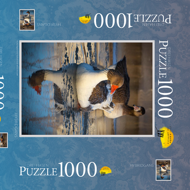 Darstellung des Puzzle Motivs Hybridgans 1000 Puzzle Schachtel 3D Modell