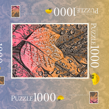 Darstellung des Puzzle Motivs Tulpenbaumlaub 1000 Puzzle Schachtel 3D Modell