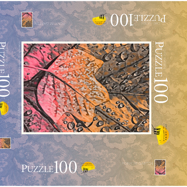 Darstellung des Puzzle Motivs Tulpenbaumlaub 100 Puzzle Schachtel 3D Modell