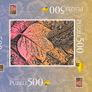 Darstellung des Puzzle Motivs Tulpenbaumlaub 500 Puzzle Schachtel 3D Modell