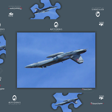 Darstellung des Puzzle Motivs McDonnell Douglas - Boeing F/A-18C Hornet 500 Puzzle Schachtel 3D Modell