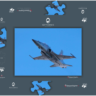 Darstellung des Puzzle Motivs Northrop F-5E Tiger II 100 Puzzle Schachtel 3D Modell