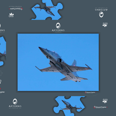 Darstellung des Puzzle Motivs Northrop F-5E Tiger II 500 Puzzle Schachtel 3D Modell