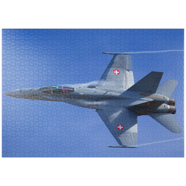 Darstellung des Puzzle Motivs puzzleplate McDonnell Douglas - Boeing F/A-18C Hornet 1000 Puzzle