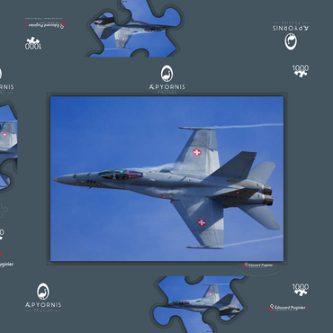 Darstellung des Puzzle Motivs McDonnell Douglas - Boeing F/A-18C Hornet 1000 Puzzle Schachtel 3D Modell