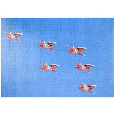 Darstellung des Puzzle Motivs puzzleplate Swiss Patrol, Northrop F-5E Tiger II 1000 Puzzle