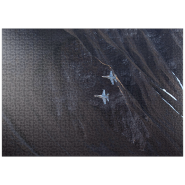 Darstellung des Puzzle Motivs puzzleplate McDonnell Douglas - Boeing F/A-18C Hornet 1000 Puzzle