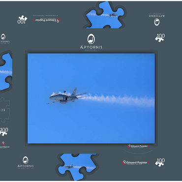 Darstellung des Puzzle Motivs McDonnell Douglas - Boeing F/A-18C Hornet 100 Puzzle Schachtel 3D Modell