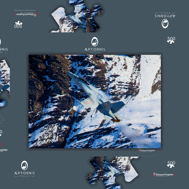 Darstellung des Puzzle Motivs McDonnell Douglas - Boeing F/A-18C Hornet 500 Puzzle Schachtel 3D Modell