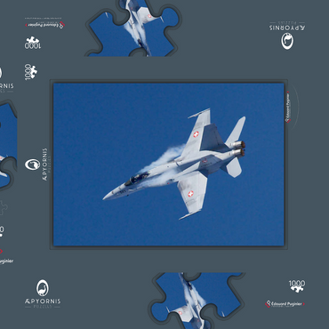 Darstellung des Puzzle Motivs McDonnell Douglas - Boeing F/A-18C Hornet 1000 Puzzle Schachtel 3D Modell