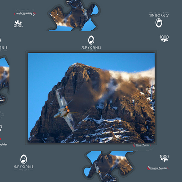 Darstellung des Puzzle Motivs McDonnell Douglas - Boeing F/A-18C Hornet 1000 Puzzle Schachtel 3D Modell