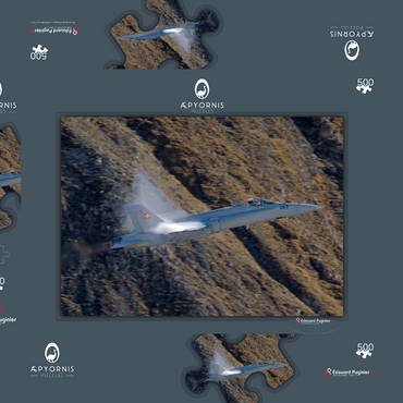 Darstellung des Puzzle Motivs McDonnell Douglas - Boeing F/A-18C Hornet 500 Puzzle Schachtel 3D Modell