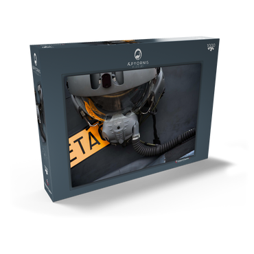 Darstellung des Puzzle Motivs Helmet & Dassault / Dornier Alpha Jet 1000 Puzzle Schachtel Ansicht2