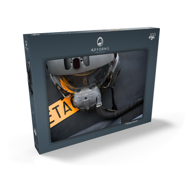 Darstellung des Puzzle Motivs Helmet & Dassault / Dornier Alpha Jet 100 Puzzle Schachtel Ansicht2