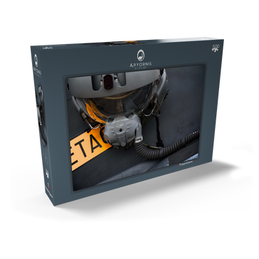 Darstellung des Puzzle Motivs Helmet & Dassault / Dornier Alpha Jet 500 Puzzle Schachtel Ansicht2