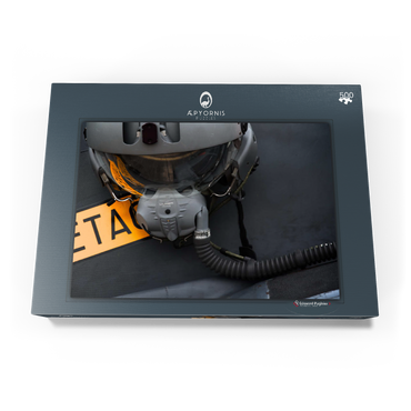 Darstellung des Puzzle Motivs Helmet & Dassault / Dornier Alpha Jet 500 Puzzle Schachtel Ansicht3