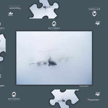 Darstellung des Puzzle Motivs Airbus A400M 500 Puzzle Schachtel 3D Modell