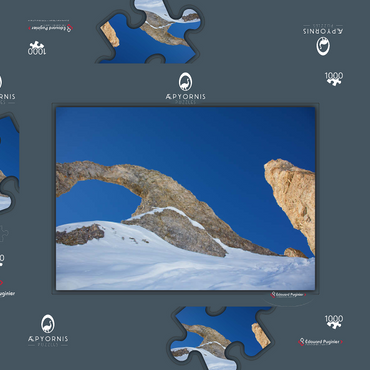 Darstellung des Puzzle Motivs L'Aiguille Percée 1000 Puzzle Schachtel 3D Modell