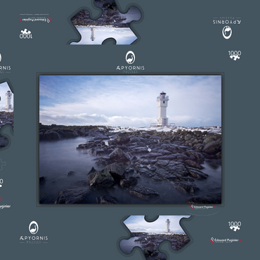 Darstellung des Puzzle Motivs Akranes 1000 Puzzle Schachtel 3D Modell